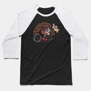 Motobiker skull Baseball T-Shirt